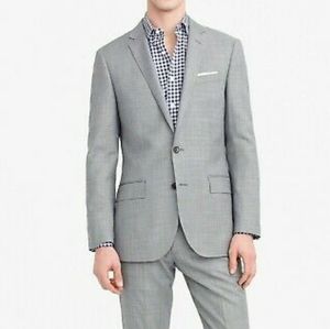 J Crew gray suit jacket 36R stretch worsted wool G1109